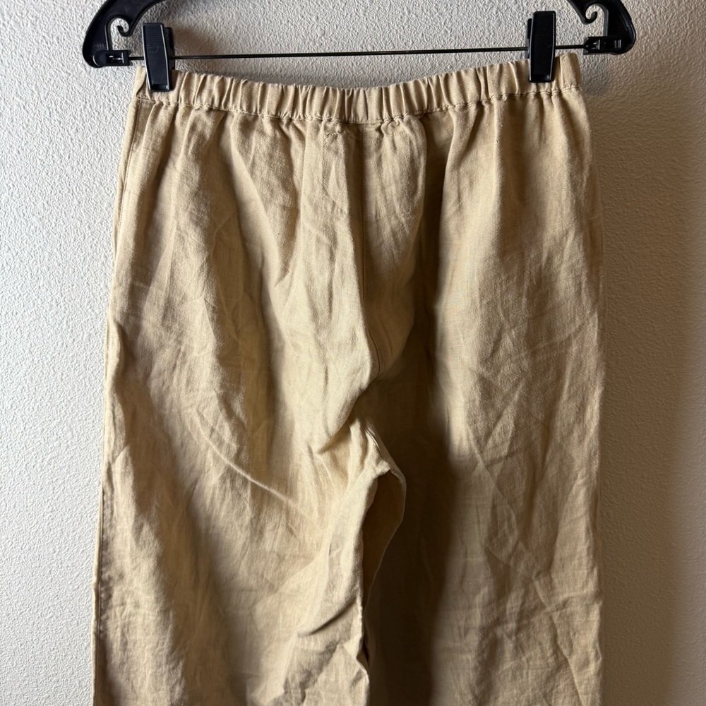 NWOT Frank & Eileen Maisie Pull On Crop Wide Leg Linen Pant Casual Women’s Small - Picture 10 of 12